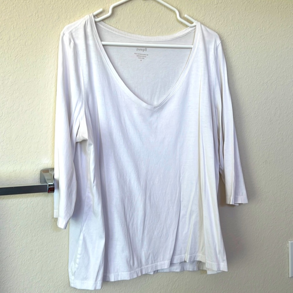 PureJill pima cotton v neck